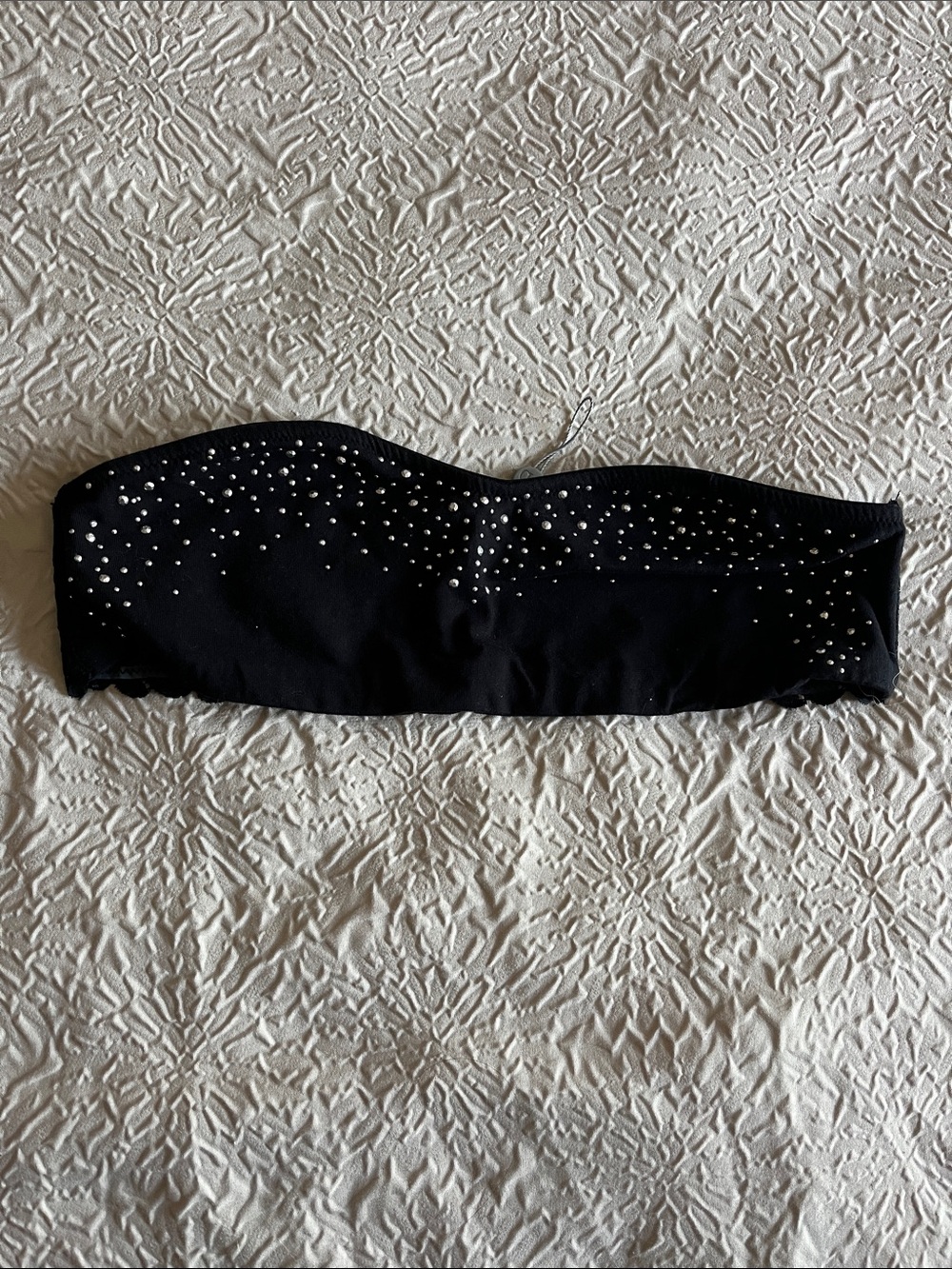 Urban Behavior Black Strapless Bandeau with Stud Detail